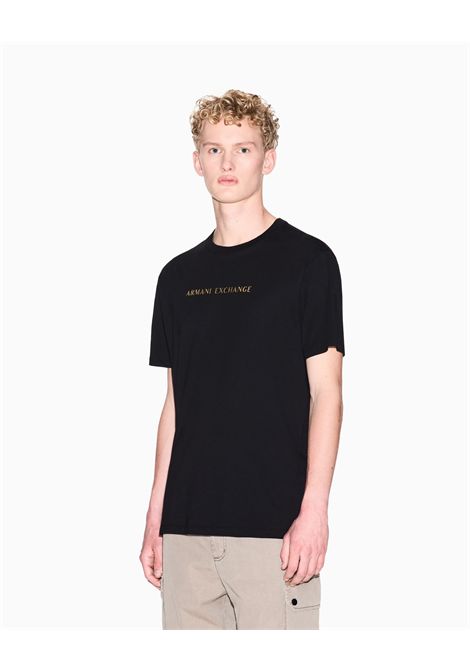 T-shirt in jersey a vestibilità regolare con logo in metallo ARMANI EXCHANGE | T-shirt | XM002827 AF12308UC001